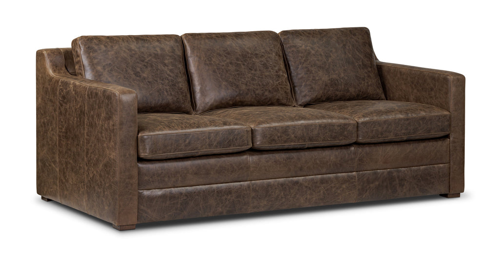 Sorrento Leather Pull-Out Convertible Sleeper Sofa