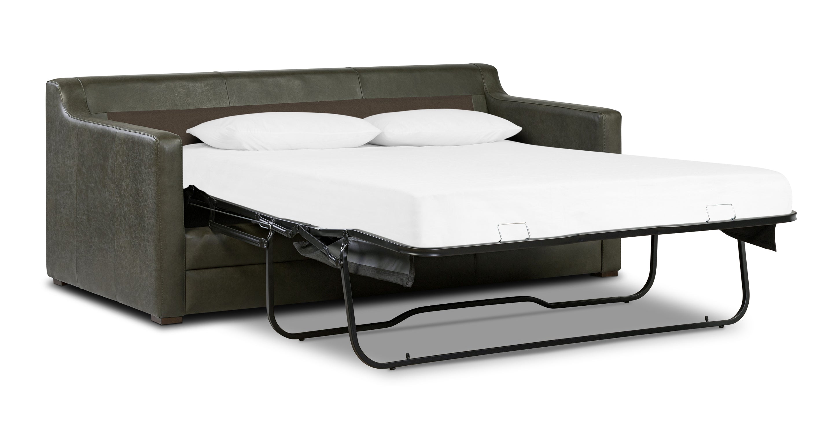 Sorrento Leather Pull-Out Convertible Sleeper Sofa