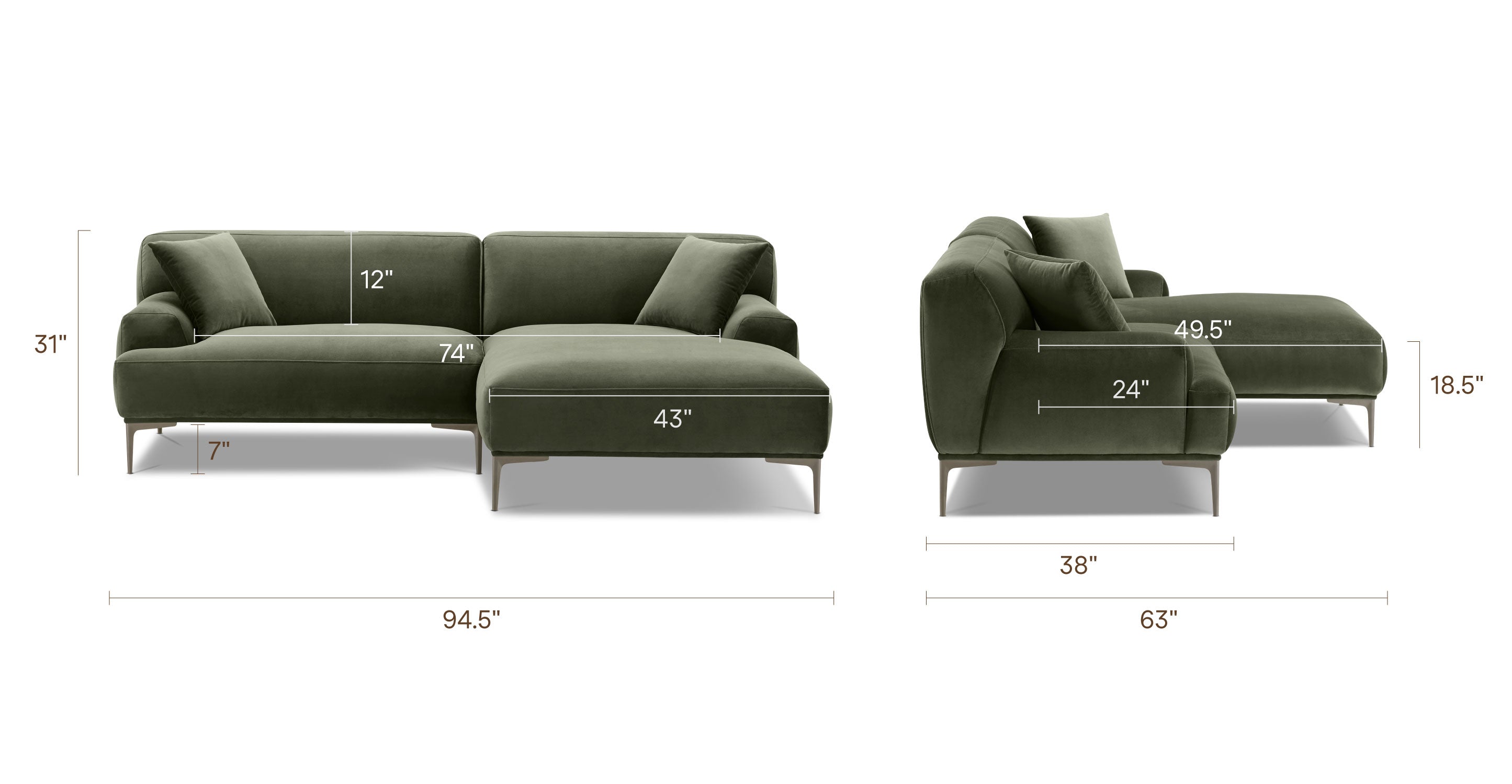 Mineta Right-Facing Sectional