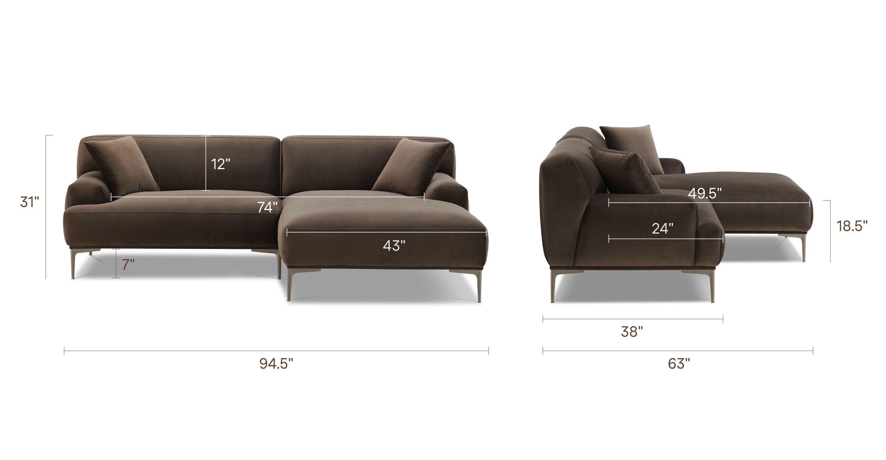 Mineta Right-Facing Sectional