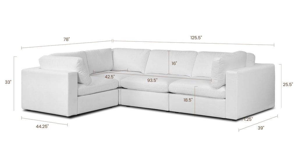 4-Seat Vari Modular L-Sectional