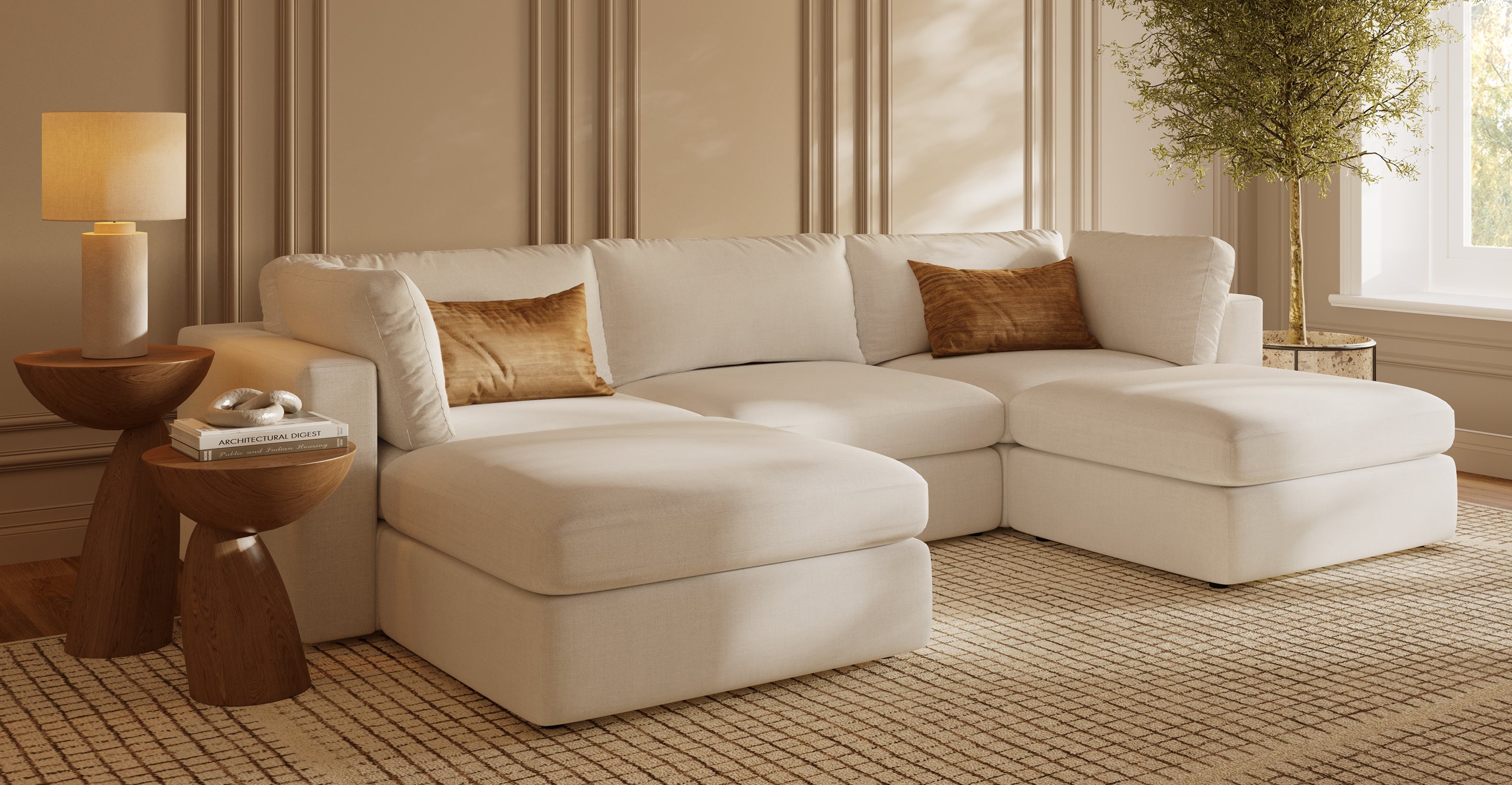 5-Seat Vari Modular Double Chaise Sectional