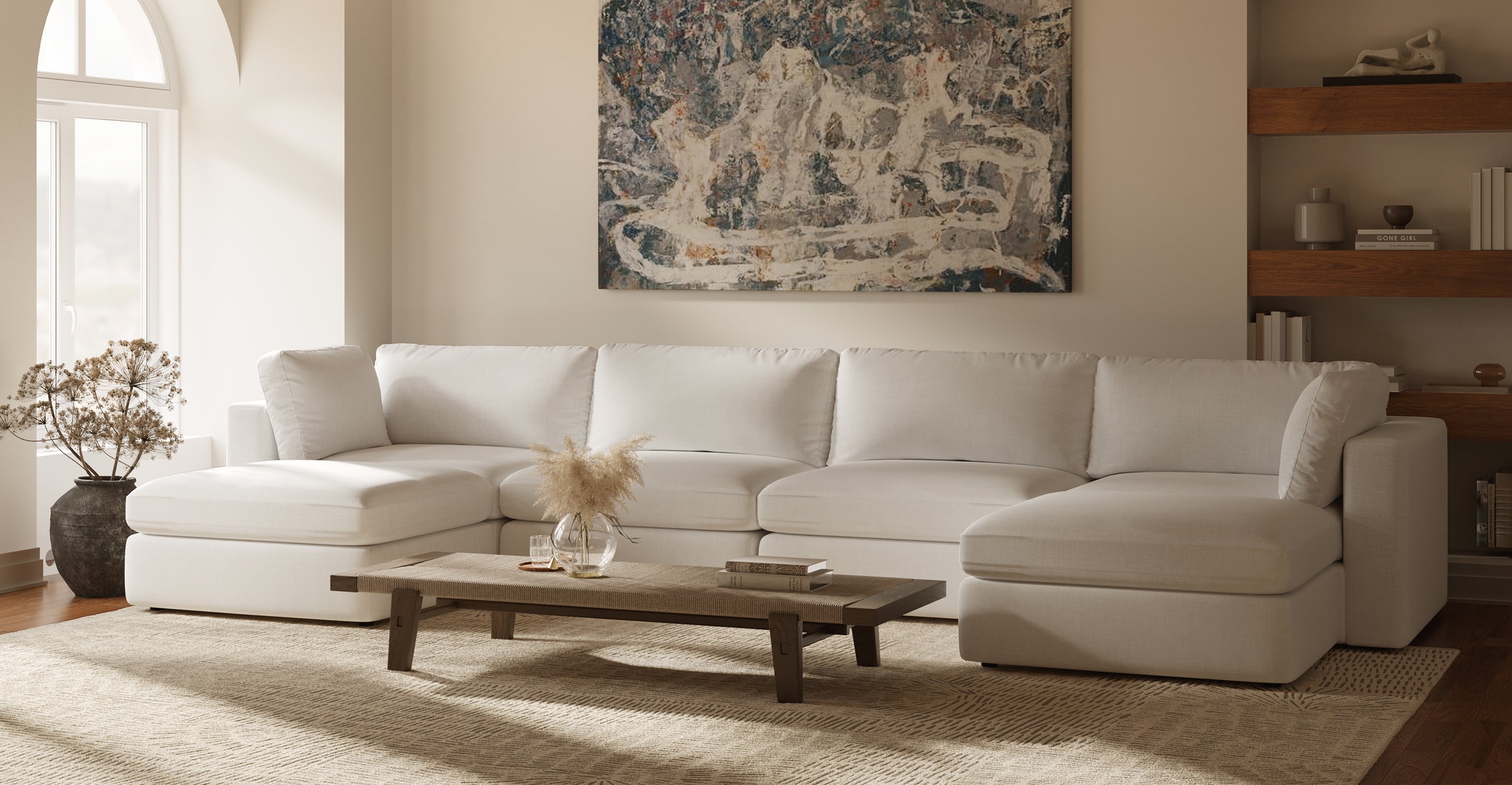 6-Seat Vari Modular Double Chaise Sectional