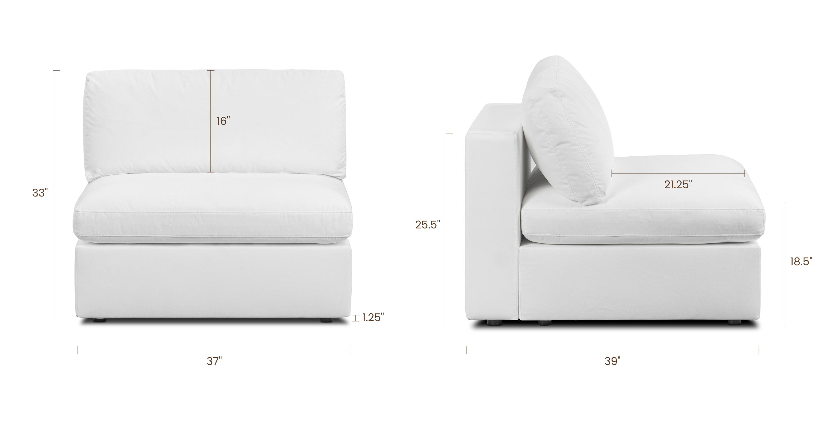 Vari Modular Armless Chair