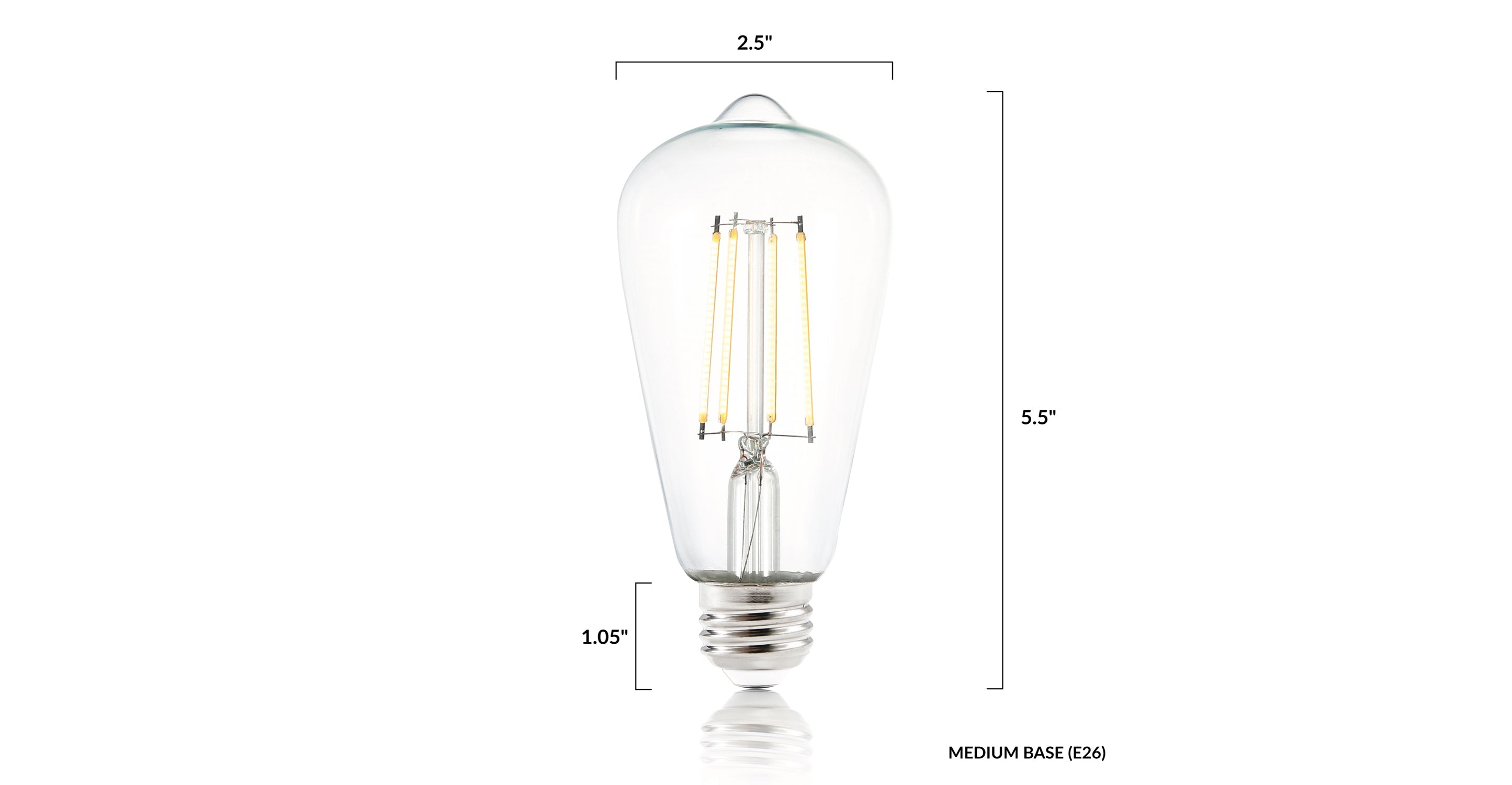 Aquella ST21 Shape LED Filament Light Bulb