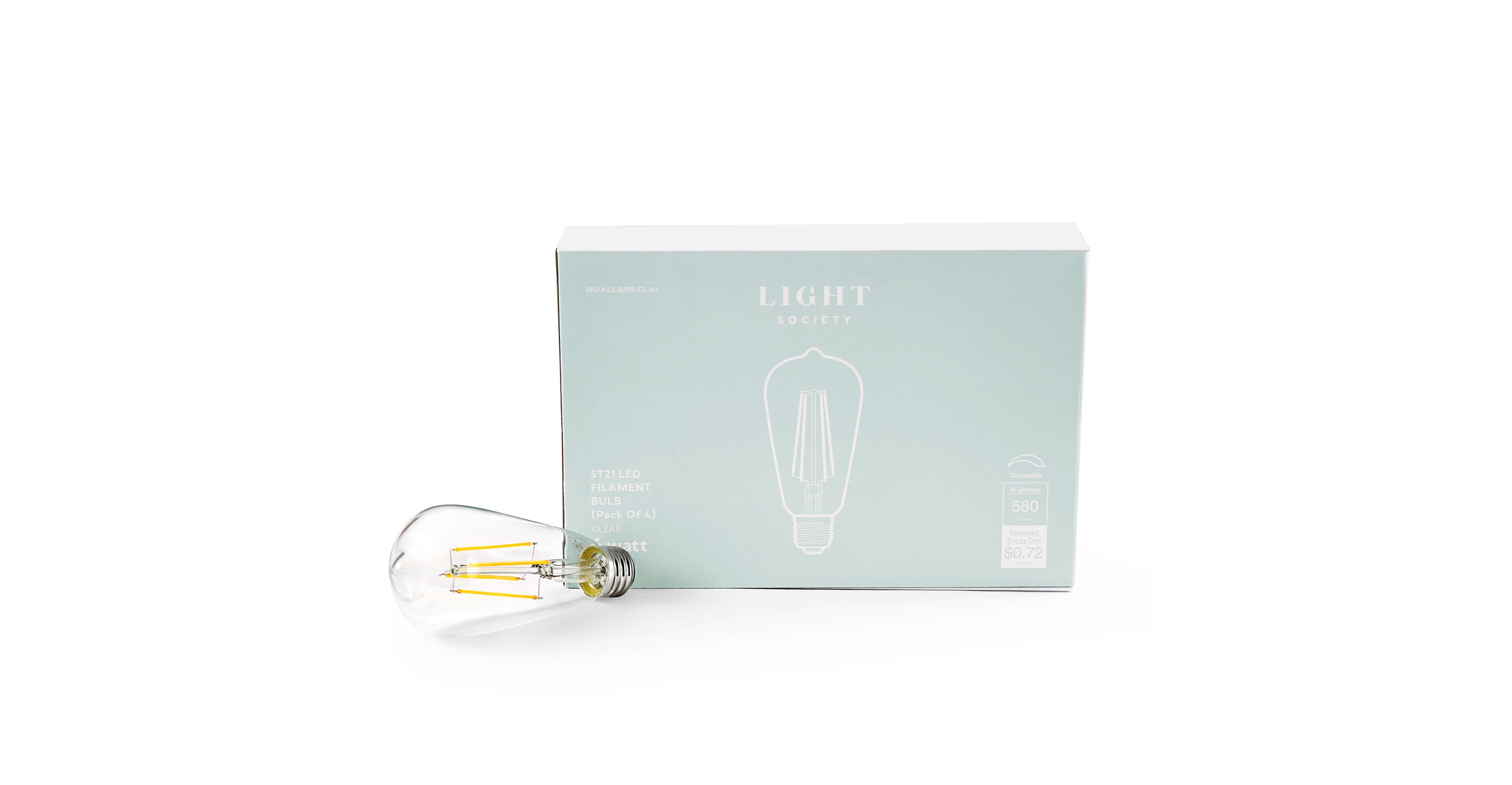 Aquella ST21 Shape LED Filament Light Bulb