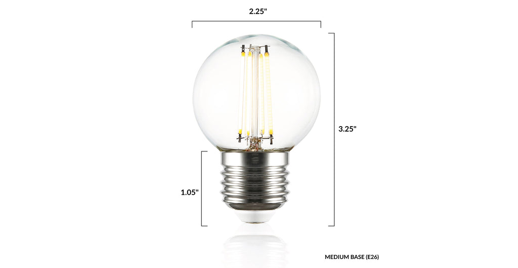 Koby G16.5 Clear LED Filament Light Bulb