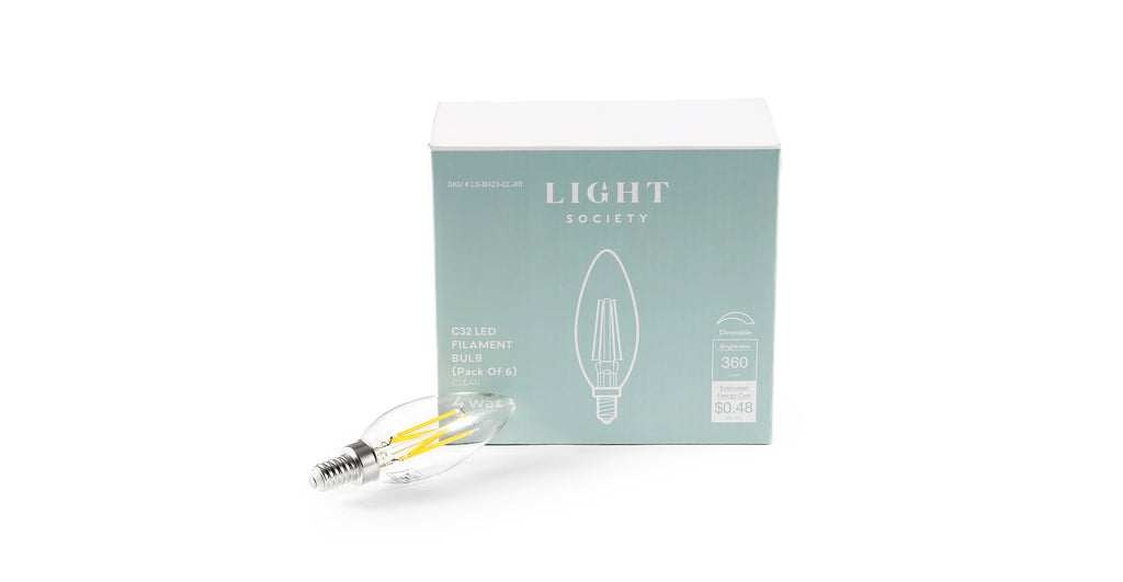 Arden C32 Clear LED Filament Light Bulbs
