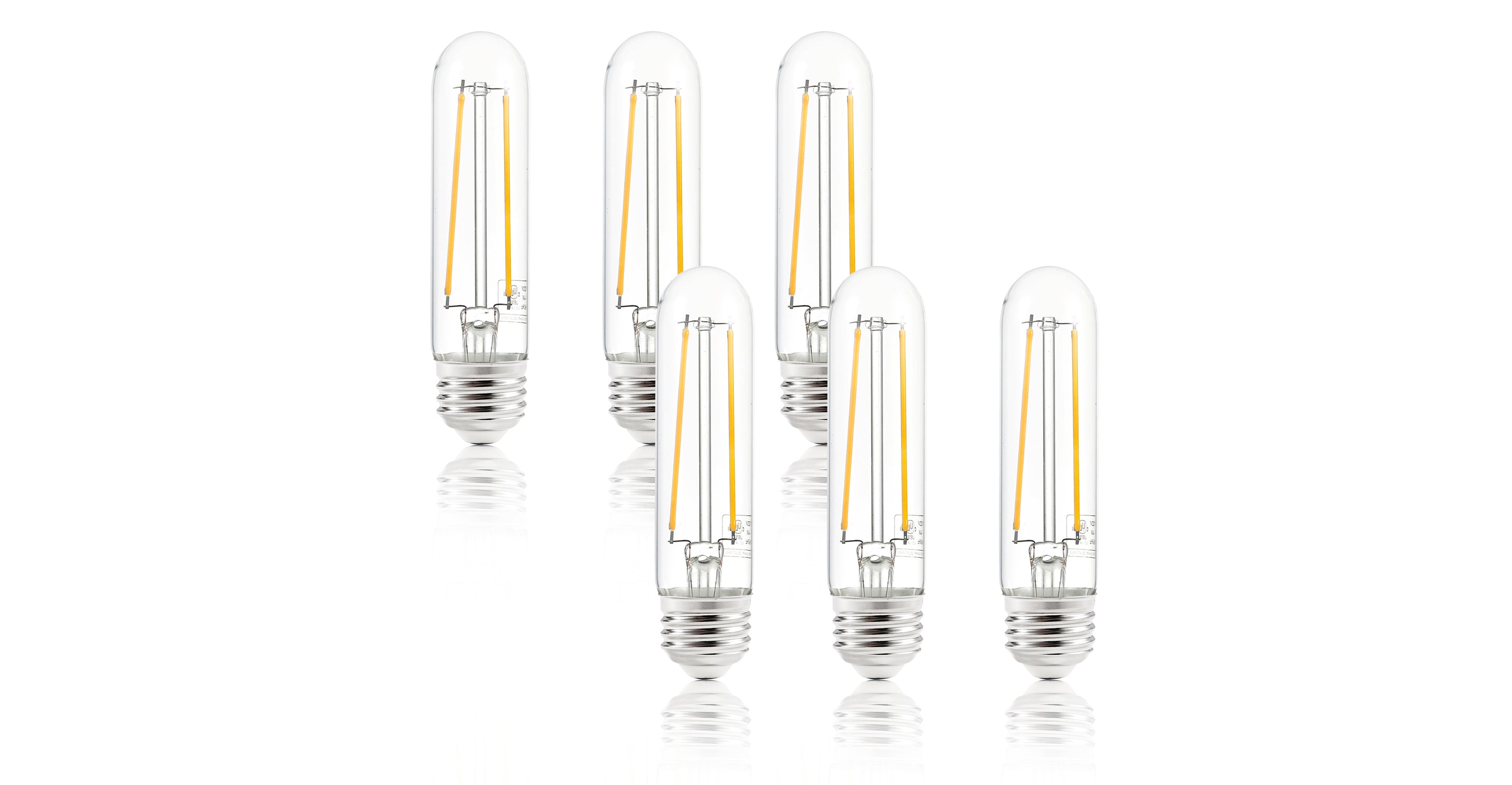 Sovana T10 / 4.9 Clear LED Filament Light Bulbs