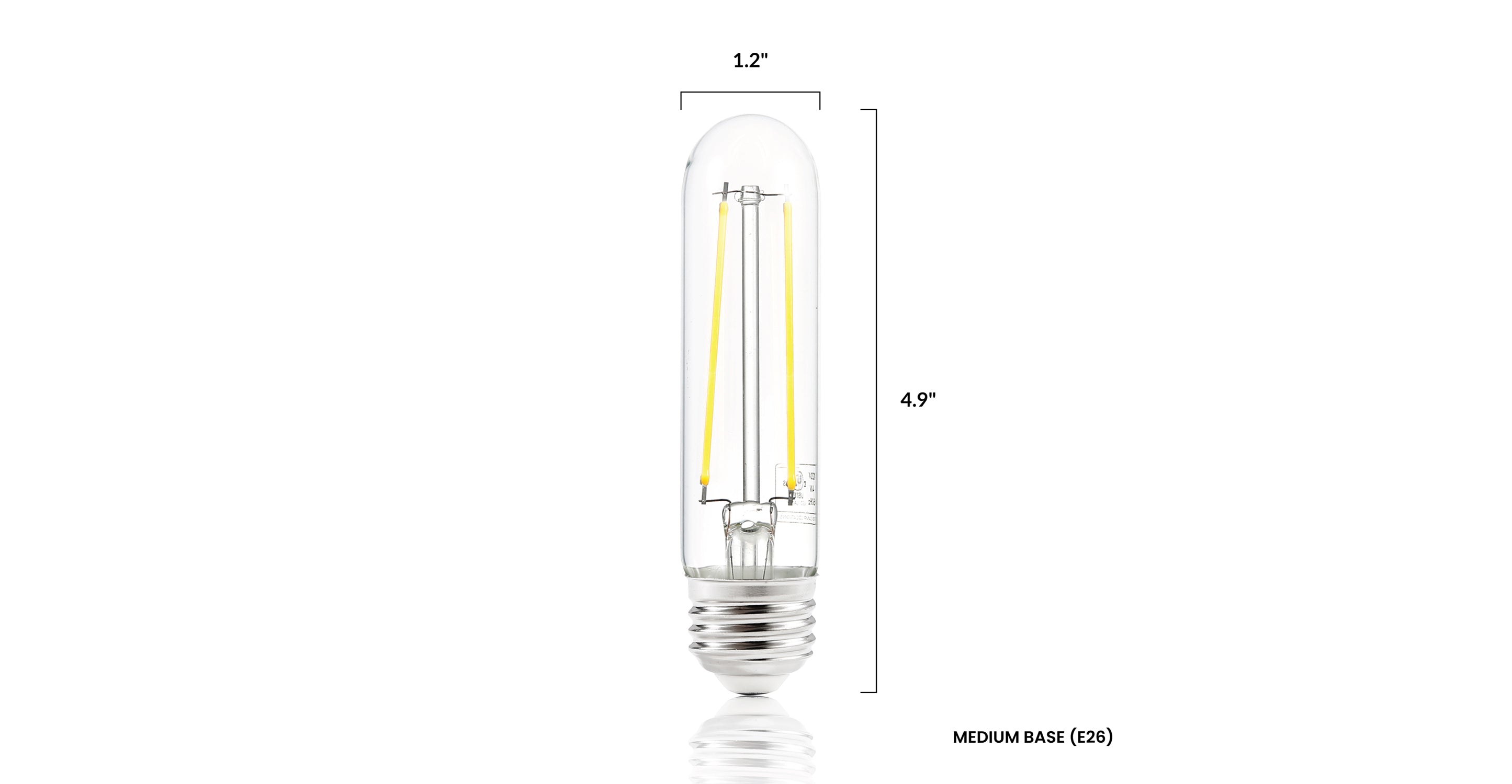 Sovana T10 / 4.9 Clear LED Filament Light Bulbs