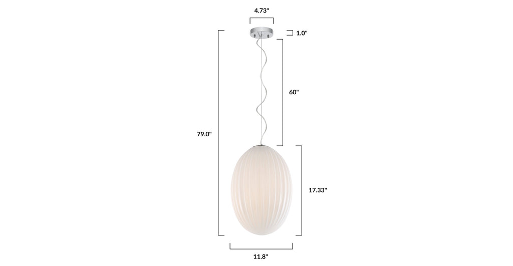 Opal 12 Glass Pendant Light