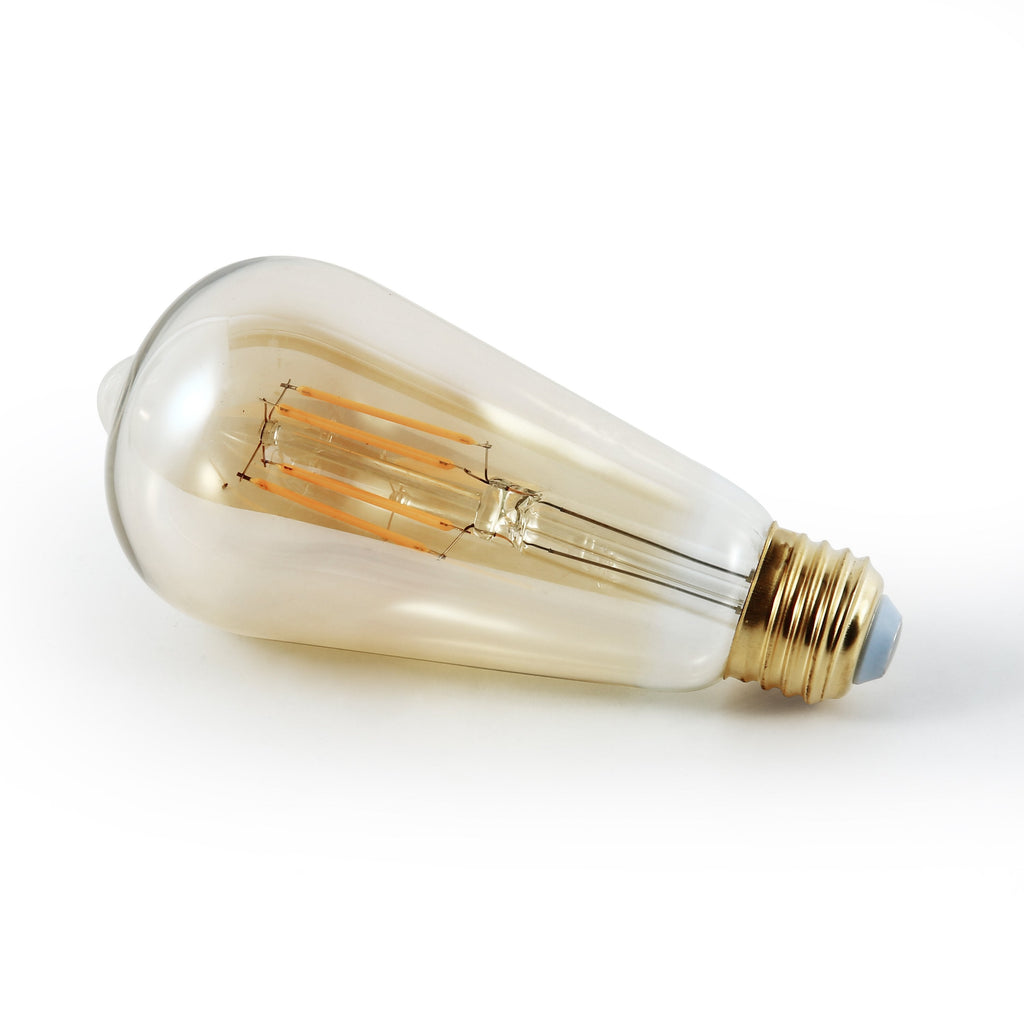 Holland ST21 Amber LED Vintage Filament Light Bulb