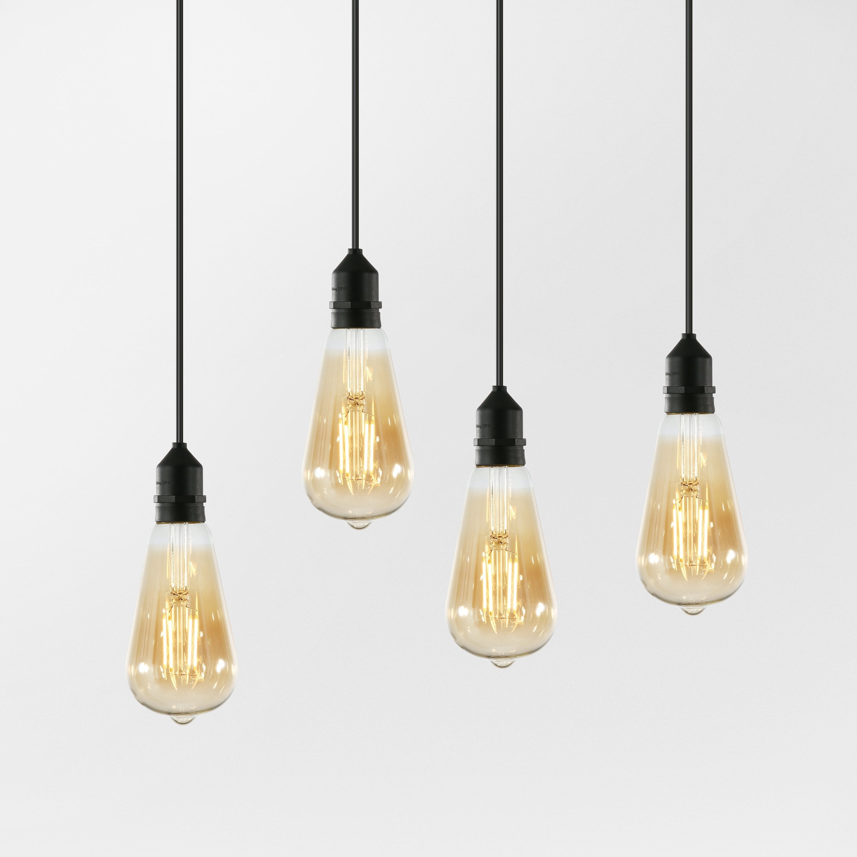 Holland ST21 Amber LED Vintage Filament Light Bulb