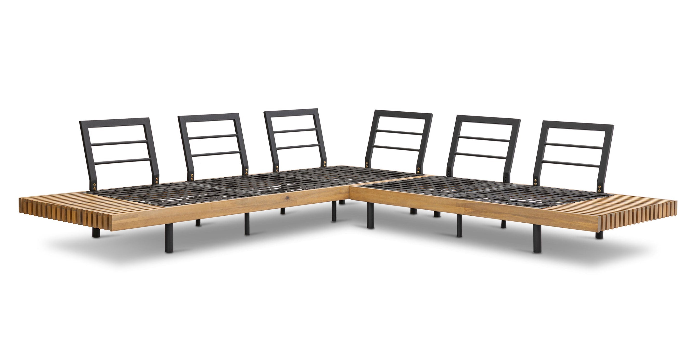 Lobos Outdoor Corner Sectional with Coffee Table