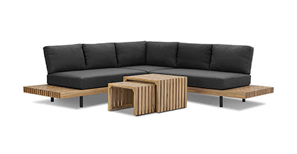 Lobos Outdoor Corner Sectional with Coffee Table