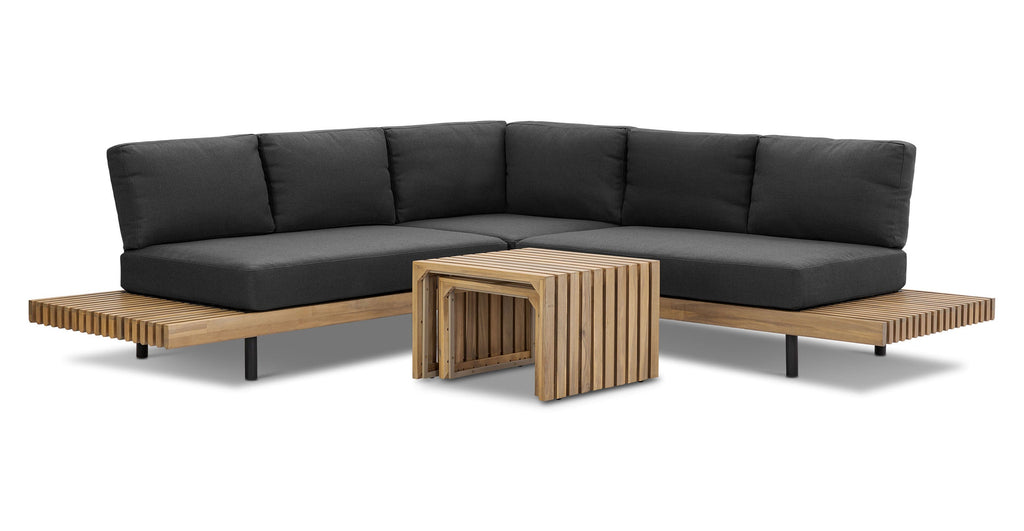 Lobos Outdoor Corner Sectional with Coffee Table