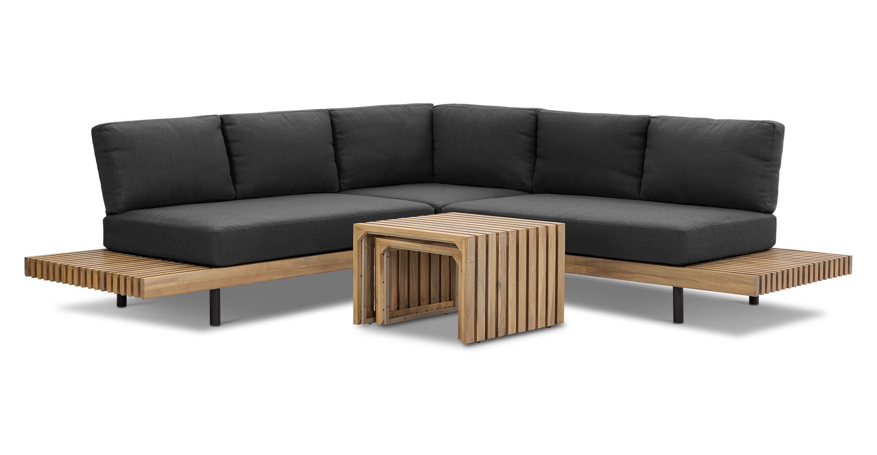 Lobos Outdoor Corner Sectional with Coffee Table