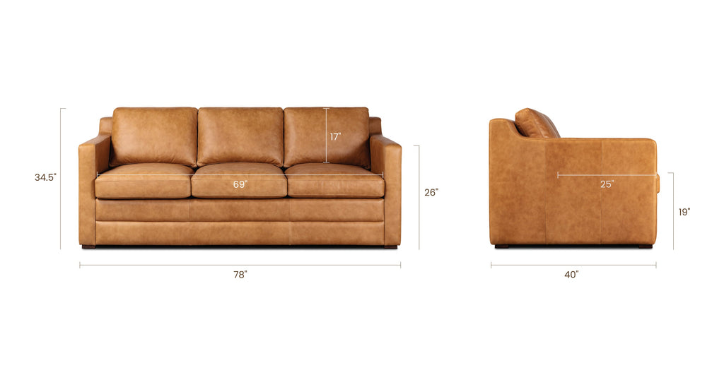 Sorrento Leather Pull-Out Convertible Sleeper Sofa