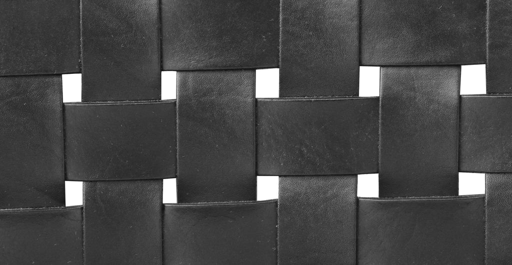 Banda Teak & Woven Leather Counter Height Stool