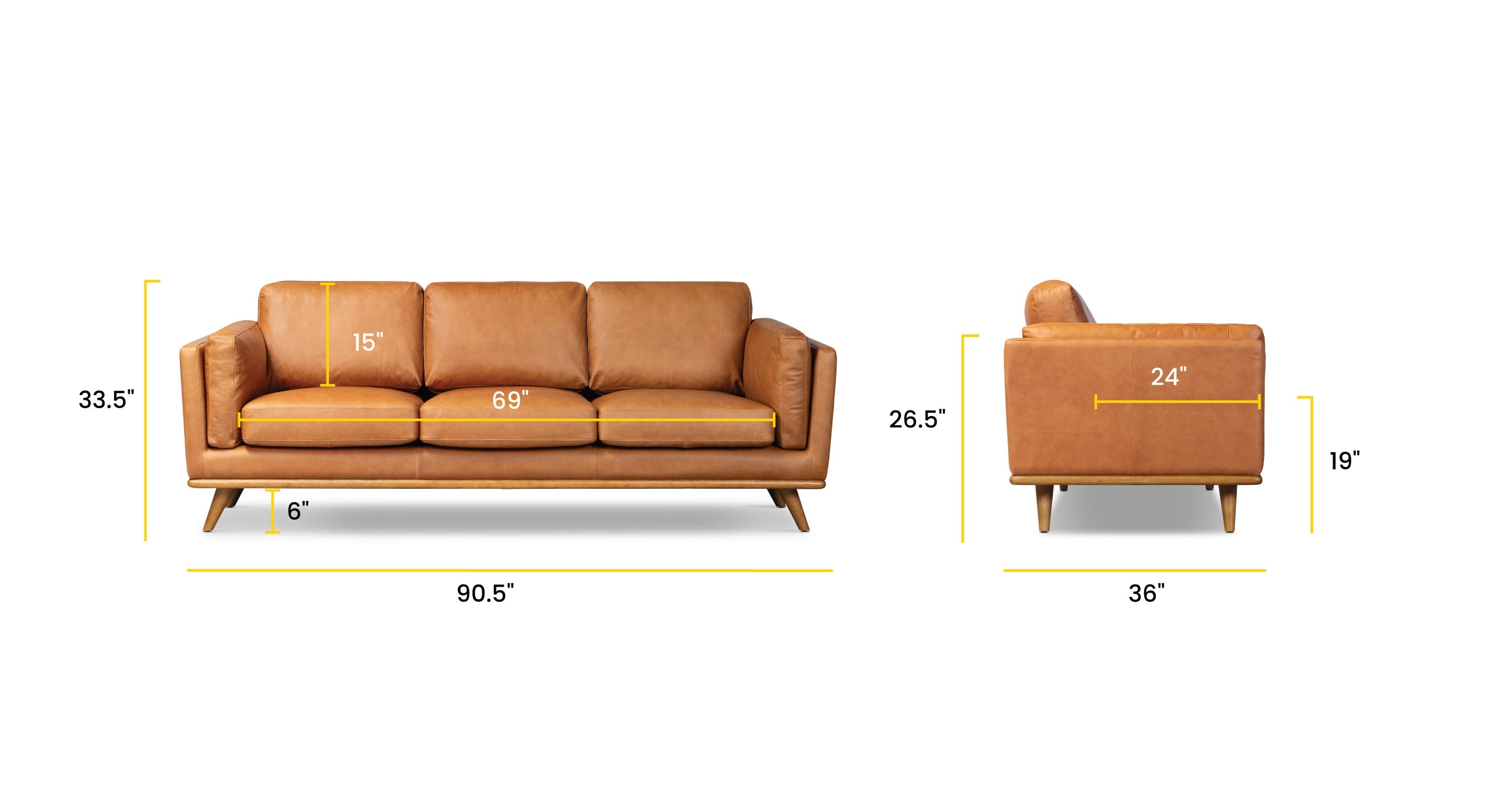 Cadiz Sofa 90