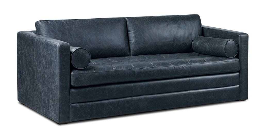 Napa 82 Leather Pull-Out Convertible Sleeper Sofa