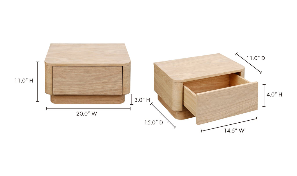 Round Off Small Nightstand