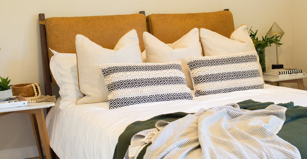 Truro Bed with Leather Cushions