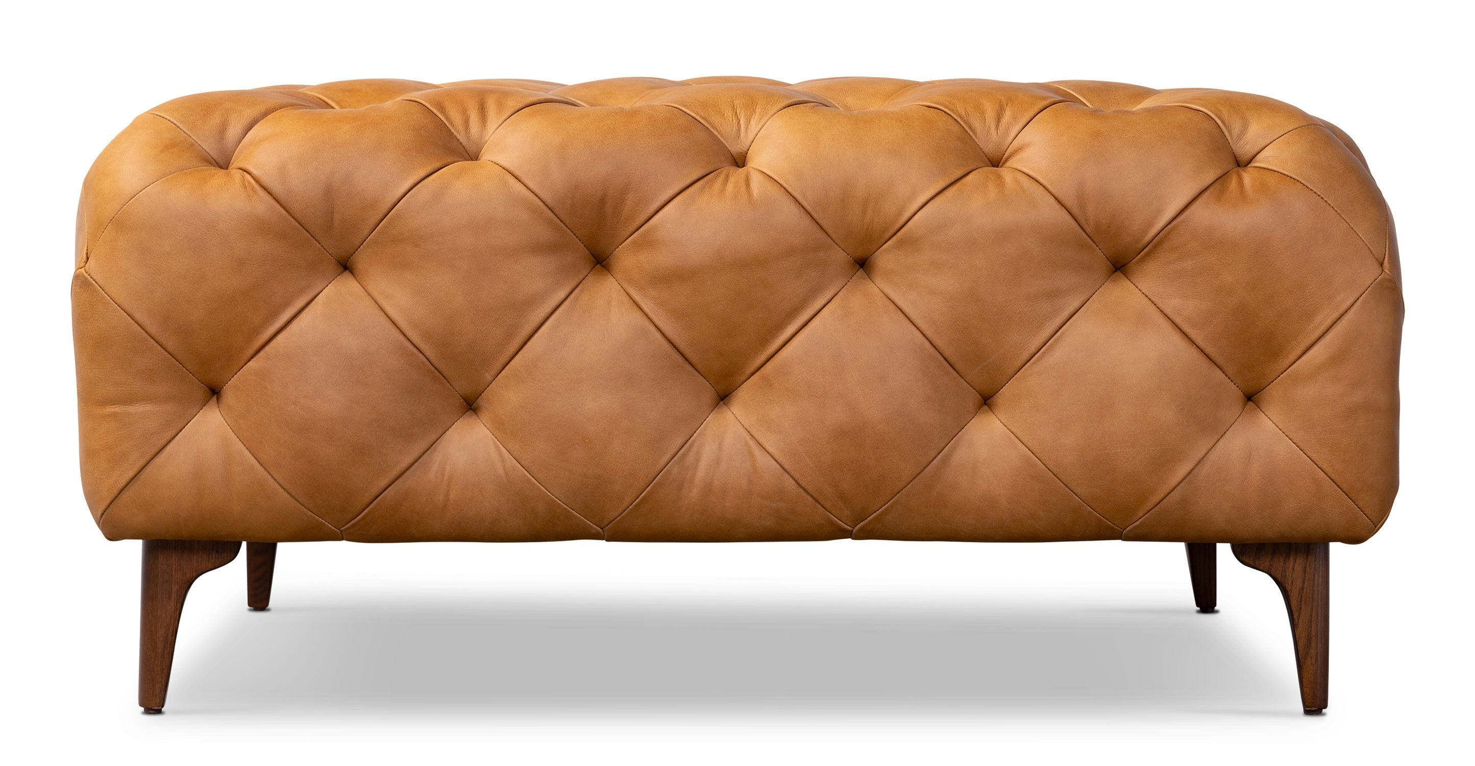 Turin Ottoman with Wood Legs