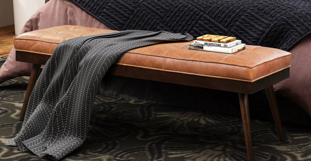 Luca Leather Bench