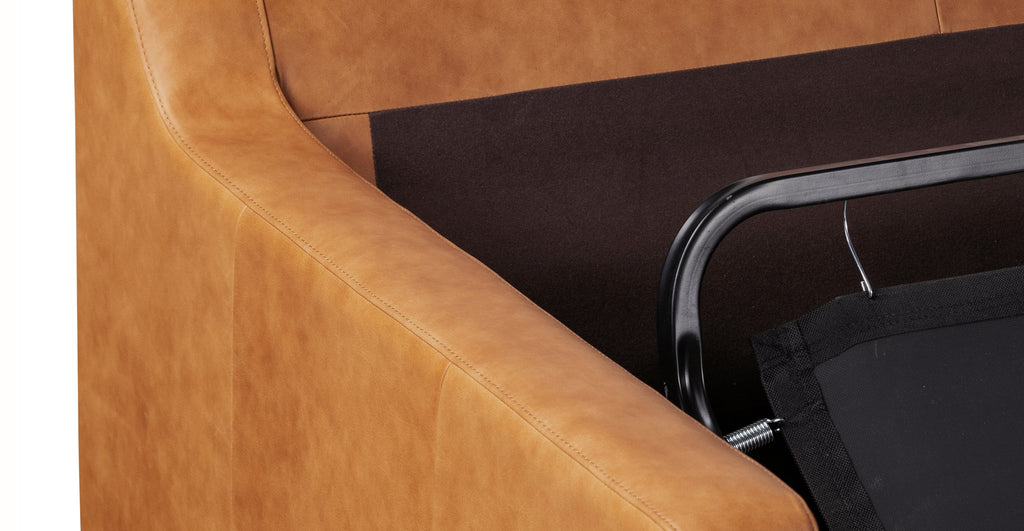 Sorrento Leather Pull-Out Convertible Sleeper Sofa