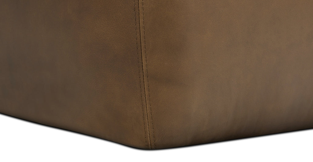 Denver Leather Ottoman