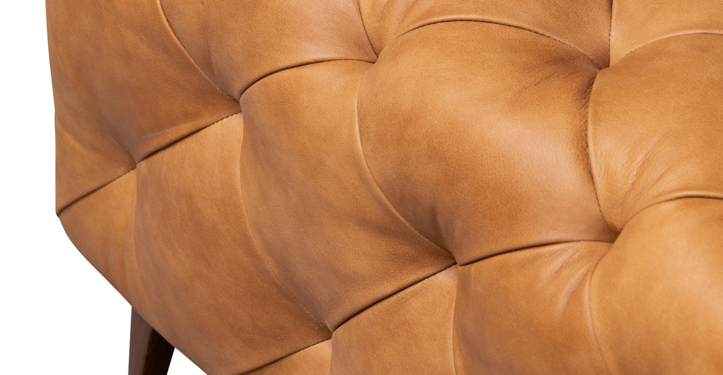 Turin Ottoman with Wood Legs